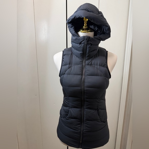 lululemon athletica Jackets & Blazers - Lululemon Athletica Dark Gray Hooded Puffer Vest